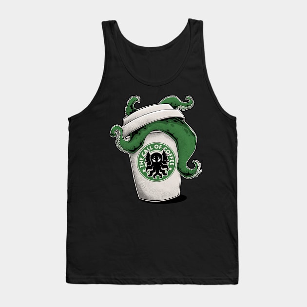 The Call of Coffee Tank Top by zawitees